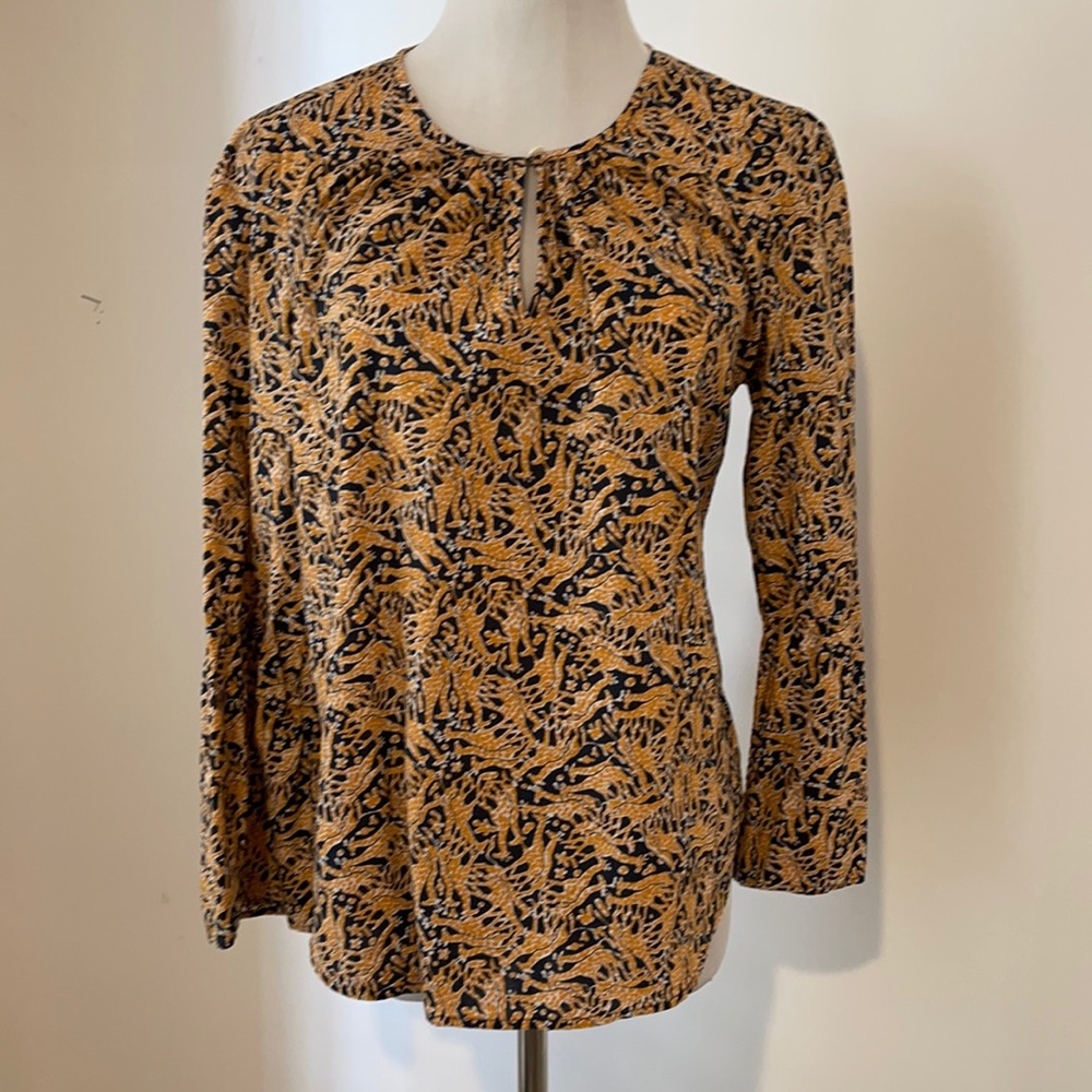 JCrew Liberty giraffe print blouse